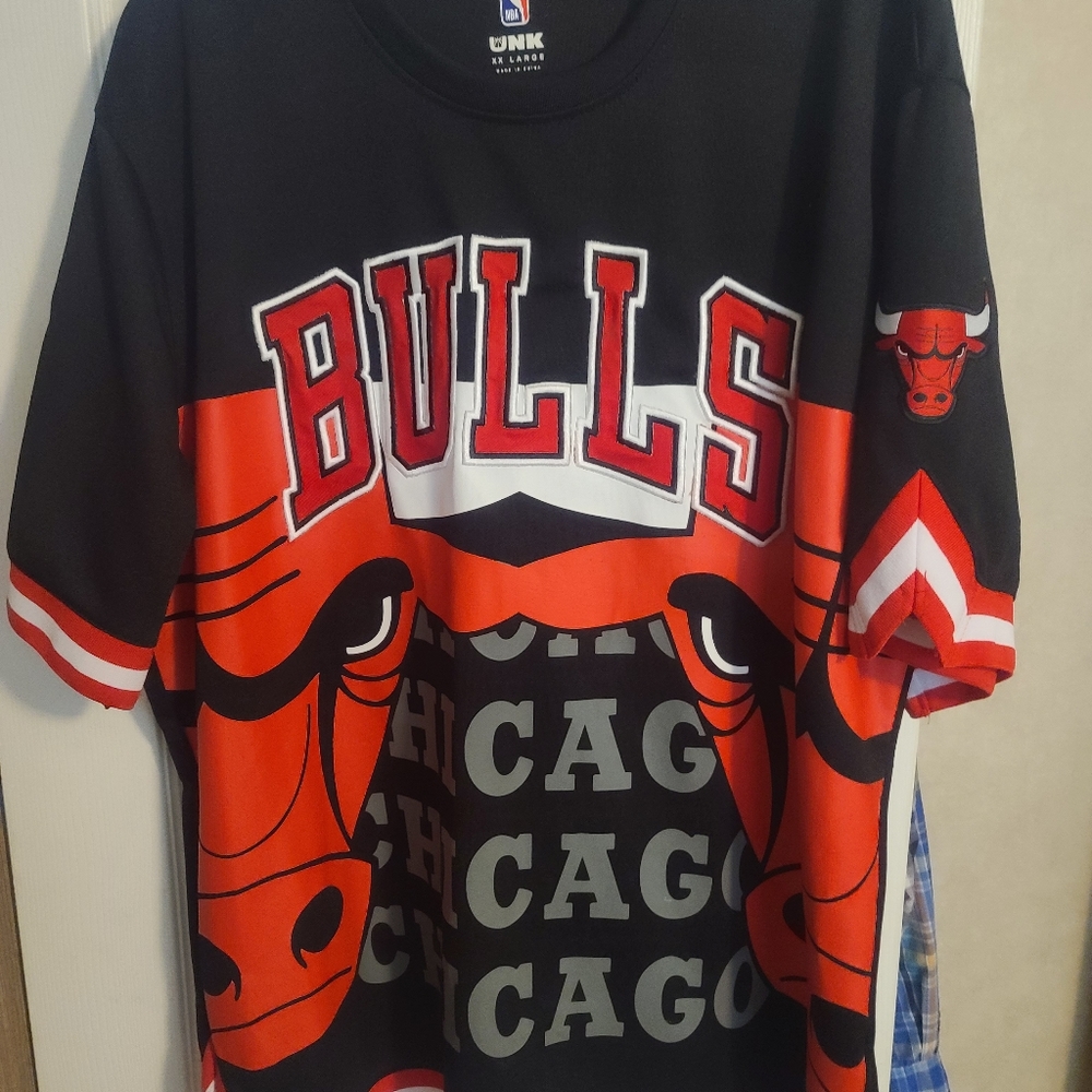 Black and red shoot around jersey